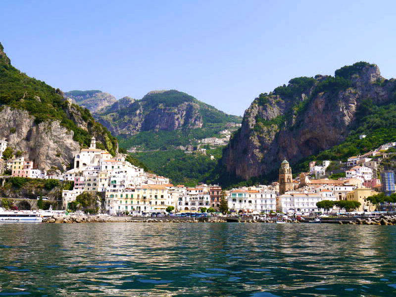 Amalfi village from the sea